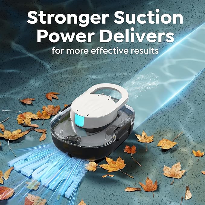 S1 Pro Cordless Robotic Pool Cleaner, 130-Min Runtime, Cleans Up to 1,292 Sq.Ft, Dual-Motor Pool Vacuum, Automatic Cleaner with Large Filter Basket, Fast Charging & Self-Parking (Phantom White)