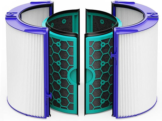 Bagean 360 Combi Glass HEPA Filters Compatible with Dyson Air Purifier Filter HP04 TP04 Pure Cool Hot Fan Dyson Filter Replacement - H13 True HEPA and Activated Carbon Purifies 99.97% Particles