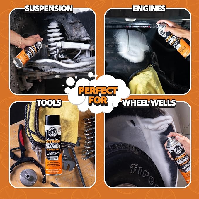 Chemical Guys Citrus Degreaser Aerosol, Industrial Strength Engine Cleaner Spray For Grease Oil Grime On Engines Tools Undercarriage And Garage Equipment, 18 Fl Oz - 2 Pack