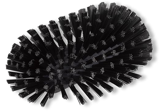 SPARTA Tank and Kettle Scrub Brush Heavy-Duty Tile Brush, Color-Coded and Handle Compatible (Sold Separately) for Optimal Access In Spacious Containers, Plastic, 5.5 X 9.5 Inches, Black, (Pack of 2)