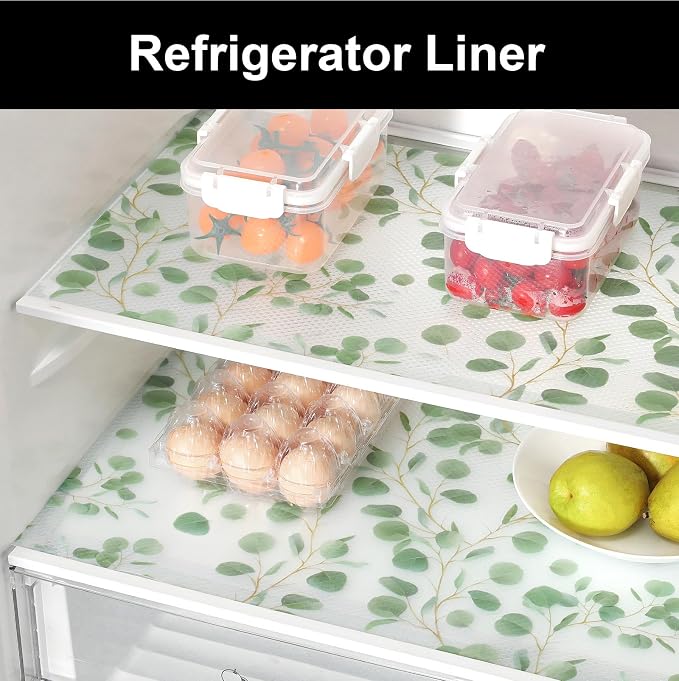 Cooyes Shelf Liner Drawer Liners, Shelf Liners for Kitchen Cabinets, Non Adhesive Cabinet Liner, EVA Waterproof Non-Slip Refrigerator Liners for Kitchen, Drawer（17.5" W x 360" L）