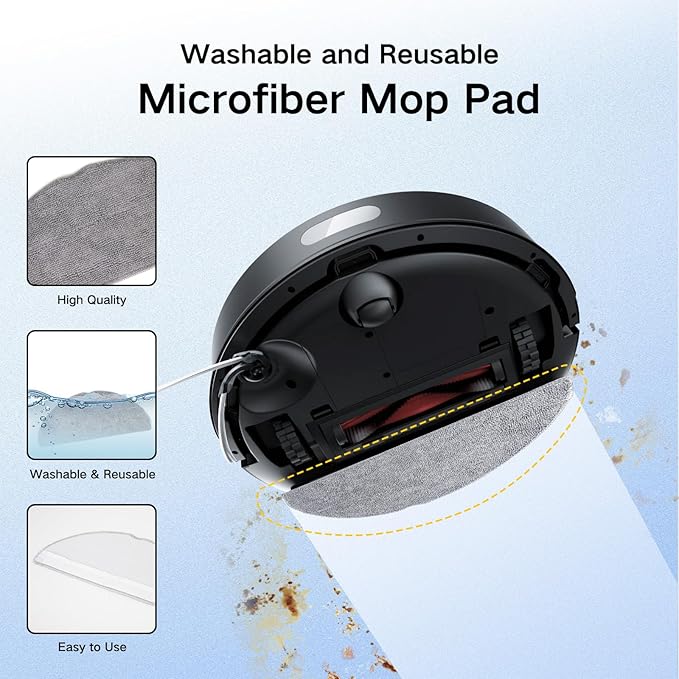 Replacement Parts for Roborock Q7 M5/M5+, Q7 L5/L5+ Robot Vacuum, 2 Main Brushes, 4 Mop Cloths, 4 Filters, 6 Side Brushes, 12 Dust Bags, 1 Cleaning Tool, Accessories Kit