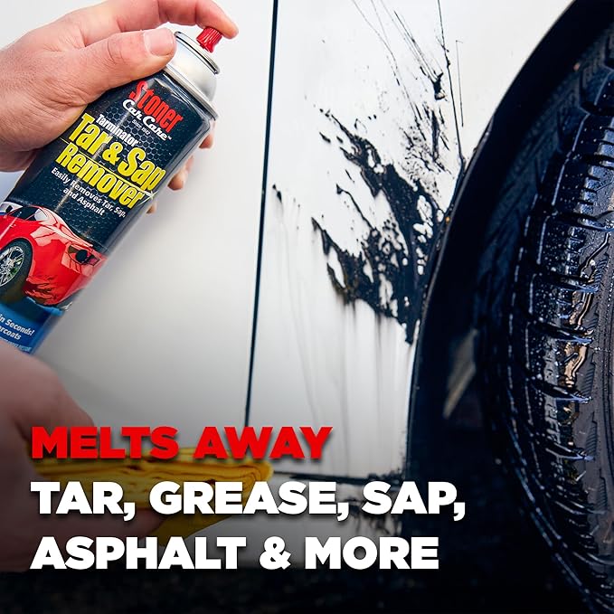 Stoner Car Care 91154-12PK Tarminator Tar, Sap, and Asphalt Remover – Fast Acting Tar and Sap Remover for Cars – Clear Coat Safe Auto Cleaner for Paint, Chrome and Wheels – 10 oz (Pack of 12)