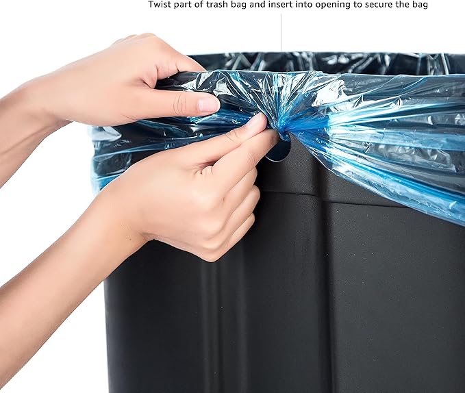 Amazon Basics 30L Dual Bin Soft-Close Trash can with Foot Pedal - 2 x 15 Liter Bins, Stainless Steel, Small Inner bins, Suitable for 1 or 2 People