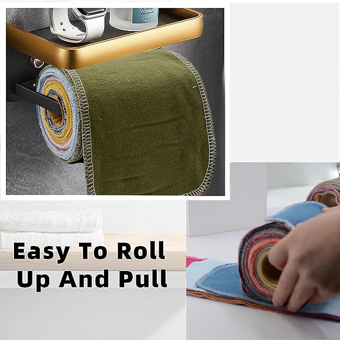 Reusable Toilet Paper Washable - 56 Pack Reusable Toilet Paper Rolls,Bidet Towels,Soft Washcloths,Cloth Reusable Toilet Tissue,Washable Paper Wipes for Rv Camper Tp