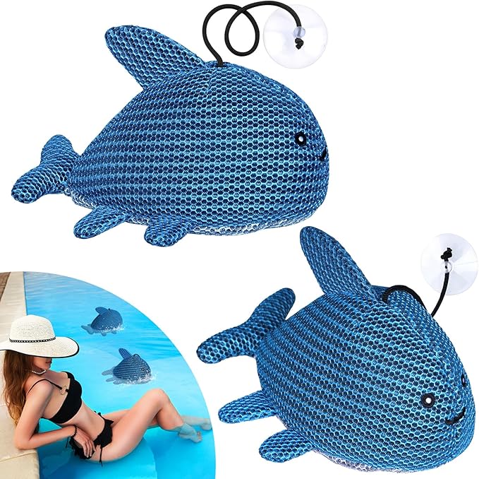 Hot Tub Scum Absorber, Hot Tub Accessories, Spa & Pool Scum Eliminating Balls,Hot Tub Scum Sponge for Hot Tub Oil Absorbing Sponge for Hot Tub Skimmer, Hot Tub Sponge Scum Remover (Fish)