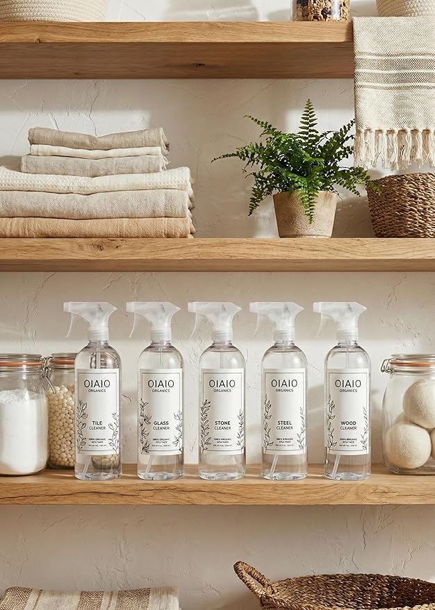 Non-Toxic Home Cleaning - The Collection 5 Pack - Includes 5 Cleaners, 1 Canvas Tote, 2 Microfiber Cloths, 2 Coconut Husk Scrubers - Natural Organic Ingredients that Truly Perform