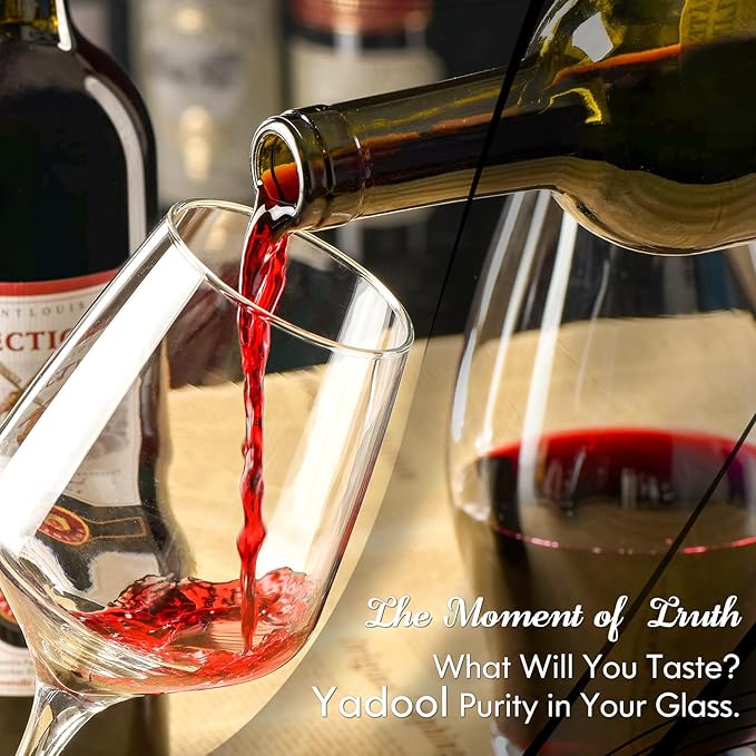 Wine Glass Cleaner and Crystal Cleaning Liquid, Effectively Removers Odors, Grease, Lipstick, Dirt, Residuum, and Fingerprints on Wine Glasses, Leaving Them Crystal Clear and Sparkling - 16.91 Oz