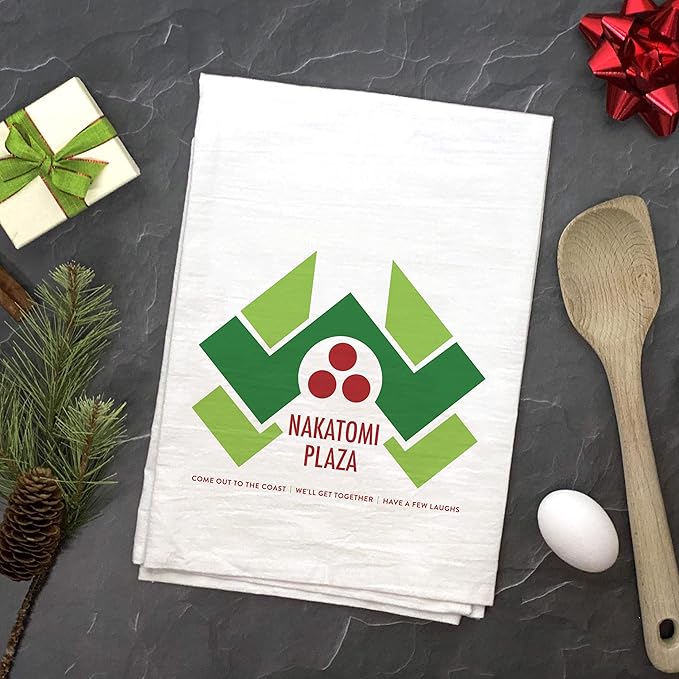 Nakatomi Plaza Holiday Flour Sack Kitchen Hand Towel