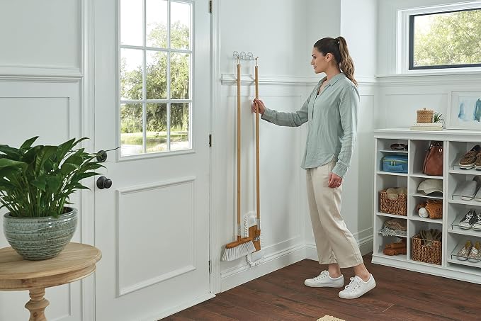Harper Live.Love.Clean. Bamboo 2-in-1 Smooth Surface Wet/Dry Dust Mop with (2) Washable Wraparound Pads for Cleaning Dust, Pet Hair & Fine Dry Dirt