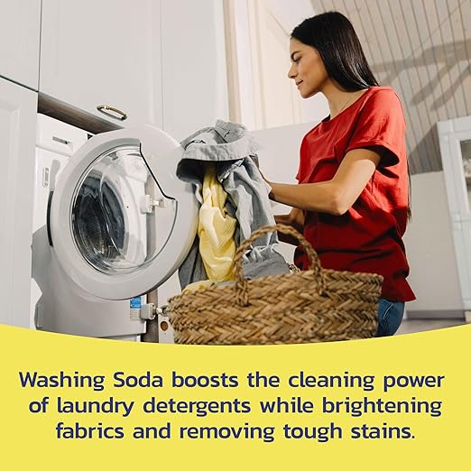 Soda Ash (10 lbs) - 100% Sodium Carbonate - Multipurpose Cleaner, Detergent Booster & pH Adjuster, High Purity for Industrial & Household Use, Made in USA