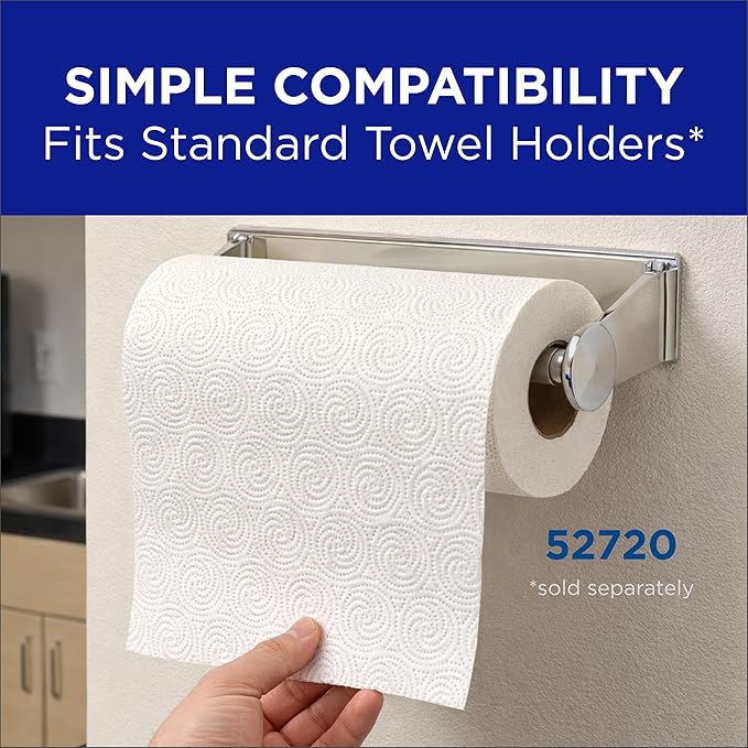 Sparkle Professional Series by Georgia-Pacific PRO 2-Ply Perforated Kitchen Paper Towel Rolls, Individually Wrapped, White, 11” x 8.8” (LxW), 70 Sheets/Roll, 30 Rolls/Case, 2717201