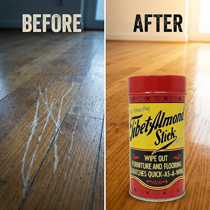 Tibet Almond Stick Scratch Remover – 6 x 0.2 oz – Quick Fix Stick Wood Repair – Wood Floor Repair – Old English Scratch Cover