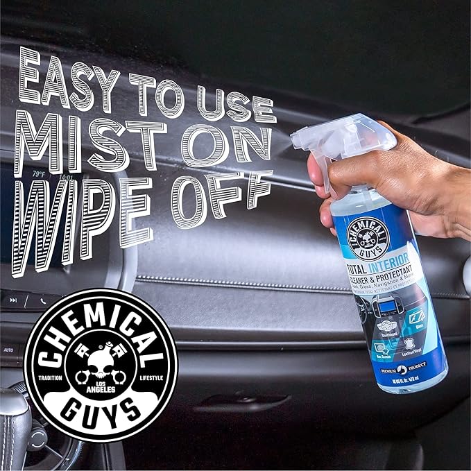 Chemical Guys SPI_109_16TI Leather Cleaner and Conditioner Complete Leather Care Kit (16 fl oz) + SPI22016 Total Interior Cleaner & Protectant, (16 fl oz) 3 Items