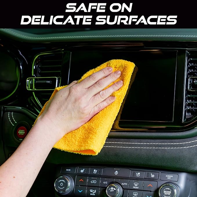 VIKING Microfiber Cloth for Car or Home 40 Pack, Edgeless Towel for Interior and Exterior Car Detailing, Multi-Purpose, Reusable Towels, Assorted, 12 Inch x 16 Inch