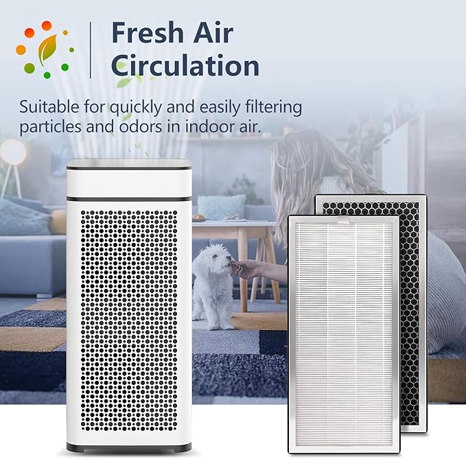 4 pcs Air MA-40 Replacement Filter Compatible with Medify MA-40 Air Purifier, 3-in-1 High-Efficiency HEPA and Activated Carbon Pre-Filter for MA40 MA40W MA40B Air Filter Replace, 4Pack