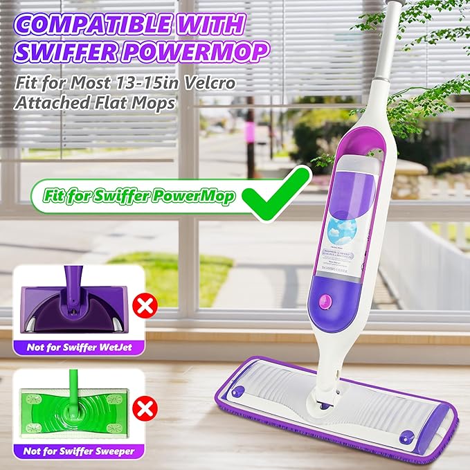 Microfiber Spray Mops for Floor Cleaning - Floor Mop with 11 Washable Pads fit for Swiffer Powermop