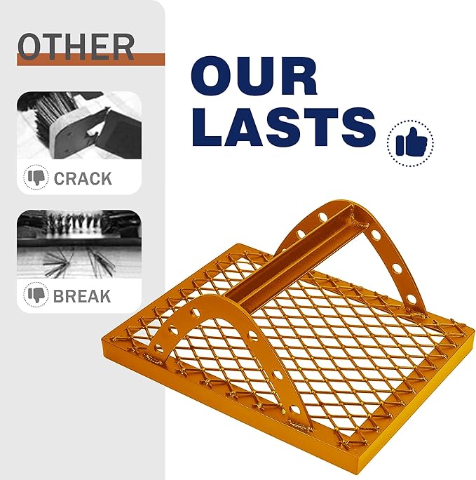 Boot Scraper Heavy Duty Metal Boot Brush Scraper Outdoor Heavy Duty Shoe Boot Mud Scraper Outdoor Boot Dirt Cleaner Shoe Brush&Boot Brush, Boot Cleaner Boot Scrubber Shoe Scrubber (Orange)