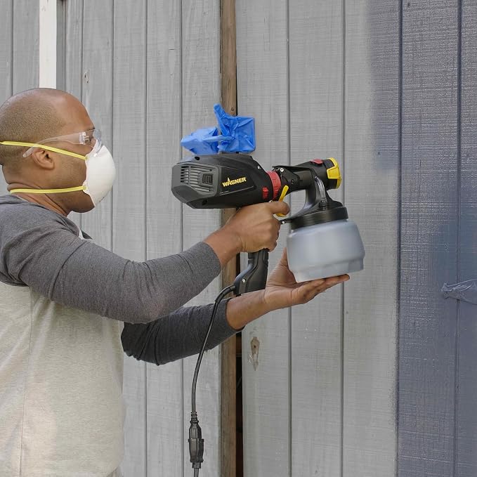Wagner Spraytech 2419305 FLEXiO 575 Handheld HVLP Paint & Stain Sprayer, Sprays Most Unthinned Latex, Includes iSpray Nozzle, Complete Adjustability for All Needs, Lightweight Design