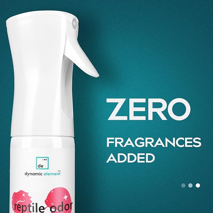 Reptile Tank Odor Eliminator Spray – Unscented Natural Mineral Formula - Remove Waste Smells in Bearded Dragon and Turtle Tanks - 9 Fl Oz