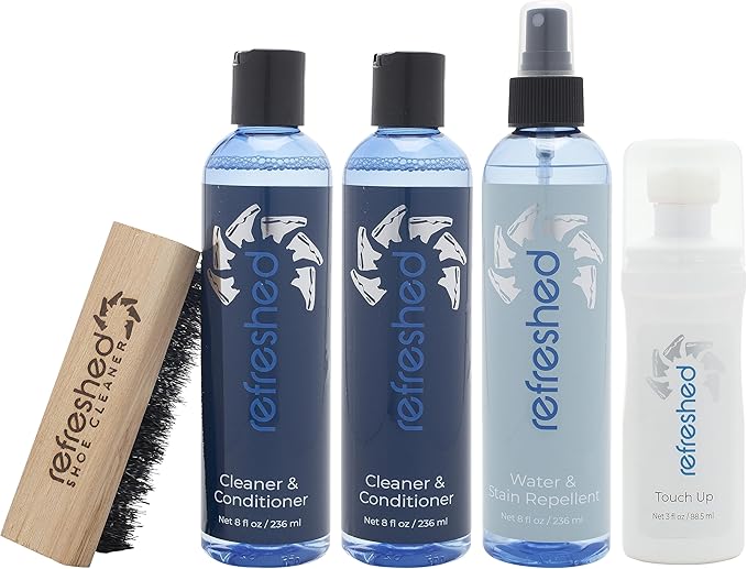 Complete Shoe Cleaning Kit - 2x Advanced Cleaning Solution, 1x Premium Stain Repellent, 1x White Shoe Paint, & Shoe Cleaning Brush For Suede, Leather, Canvas, and Mesh shoes and White Sneakers