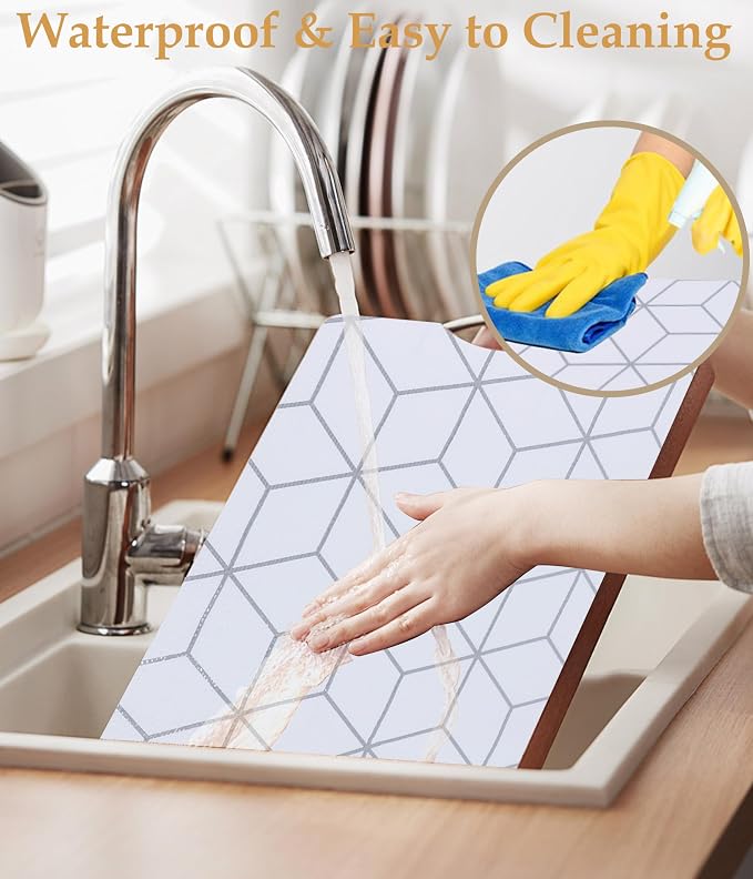 Shelf Liners For Kitchen Cabinet 20 Inch Wide X 20 Ft Non Adhesive Cabinet Drawer Liner Non Slip Water Oil-Proof Strong Grip Pantry Refrigerator Shelves Liner Bathroom Drawer Mat Cupboard Closet Liner