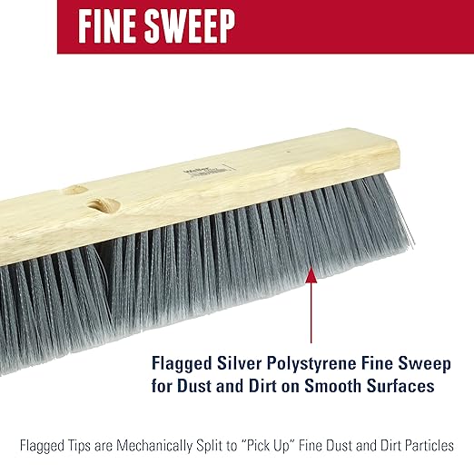 Weiler 70312 10" Bus Brush, Flagged Silver Grey Polystyrene Fill (Pack of 12)