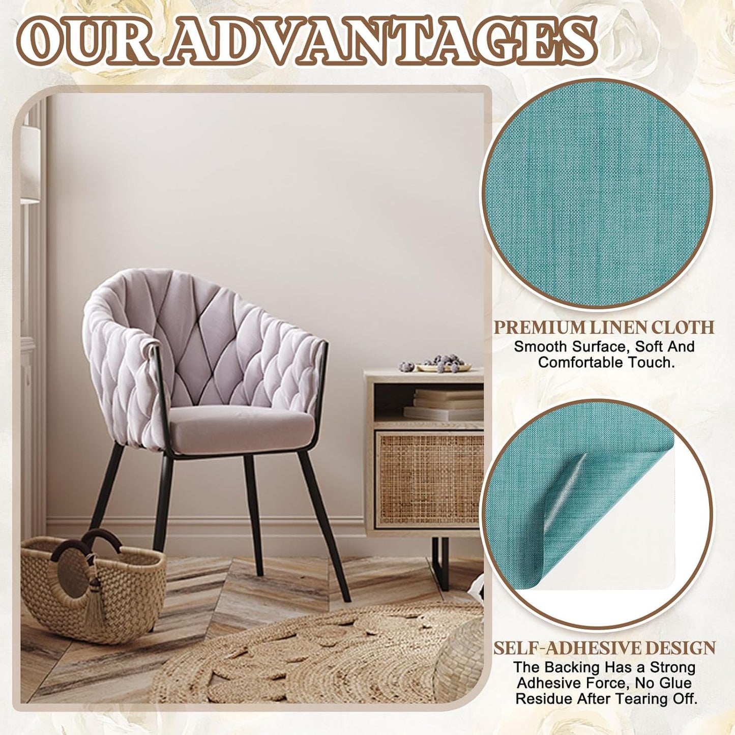 PATIKIL Linen Repair Patch, 8 x 11 Inch Self-Adhesive Linen Fabric Repair Patches for Sofa Couch Clothes Handbag Tents Car Seats Furniture, Sky Blue