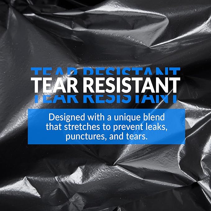 Reli. 6-10 Gallon Trash Bags | 1000 Bags | Black | Bathroom | Strong | Garbage