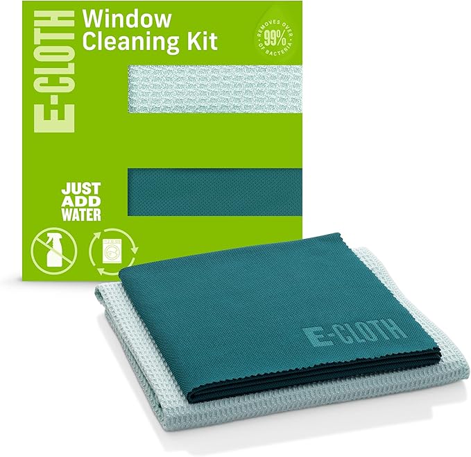 E-Cloth Home Cleaning Set with Microfiber Cleaning Cloths for Cars & Microfiber Cleaning Cloth Glass Cleaner Kit - Microfiber Towel Cleaning Kit for Cars, Large