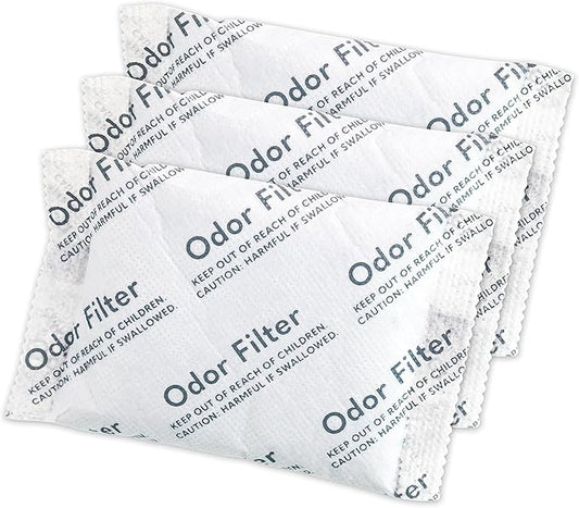 QUALIAZERO Natural Activated Carbon Charcoal Odor Absorber Filter | Eliminator Deodorizer Air Purifying Freshener Refill Bag | For Trash Can, Fridge, Shoes, etc.. | Made with Coconut Shell (3 PACK)