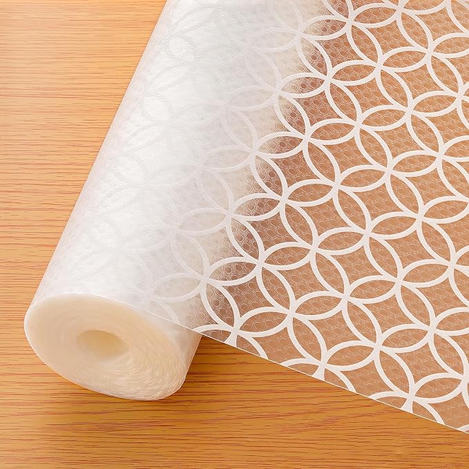 Cooyes Shelf and Drawer Liner for Kitchen Cabinets – Non-Adhesive, Waterproof, Non-Slip Cabinet Liners for Scratch Protection, Desk, Refrigerator, Shelves, Drawers with Modern Pattern