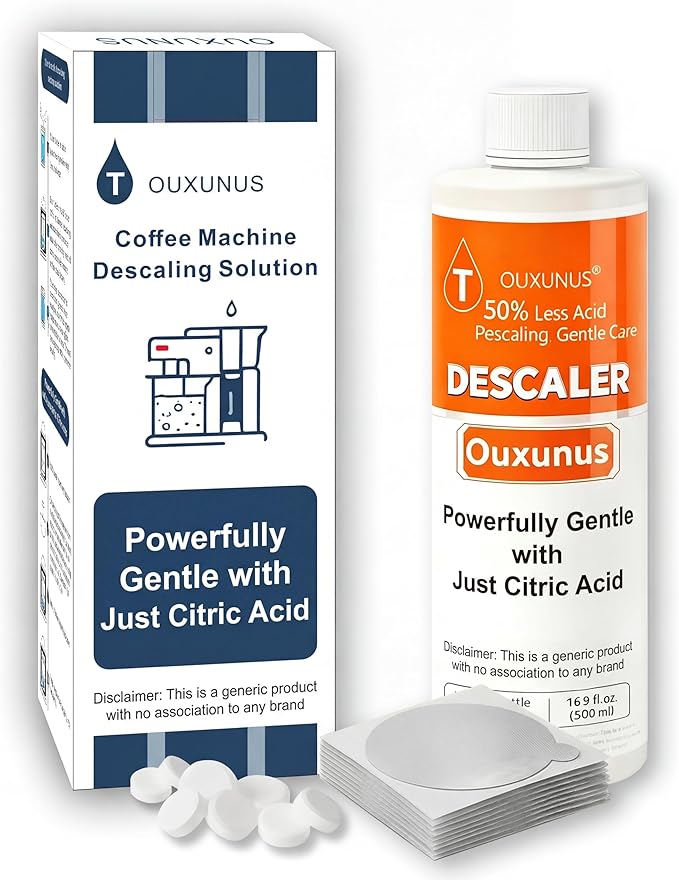 Complete Care Kit for Hard Water & Well Users, Compatible with Nespresso Vertuo Coffee Machines, 16.9 fl Oz Gentle Descaler (4 Uses), 8 Cleaning Tablets & 8 Capsule Foil Seals