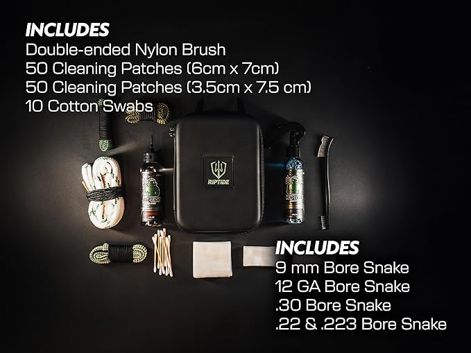 Riptide Armory Advanced Gun Cleaner & CLP+ Graphene 2 Step Kit - Clean, Lube, Protect Long-Lasting Formula - Nano Coat Technology - Veteran Founded & Formulated by Former US Navy Seal