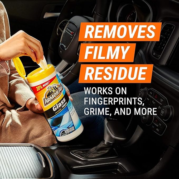 Armor All Protectant, Glass and Cleaning Wipes, Wipes for Car Interior and Car Exterior, 90 Count Each (Pack of 3)