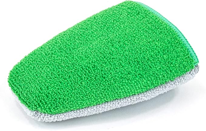 Autofiber [Saver Mitt] Coating Applicator Fingertip Mitt with Barrier Layer (5 in. x 4 in.) Green/Gray - 12 Pack