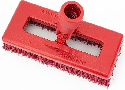 SPARTA 3638831EC05 Polyester Rectangle Scrub Brush, Floor Brush, Cleaning Brush With Swivel Head For Cleaning, 8 Inches, Red