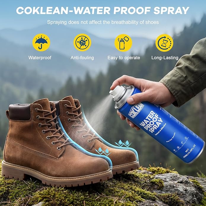 15.55 OZ Shoe Waterproof Spray, Rain & Stain Nano Repellent for Suede, Sneaker, Canvas, Fabric Shoe Protector Spray