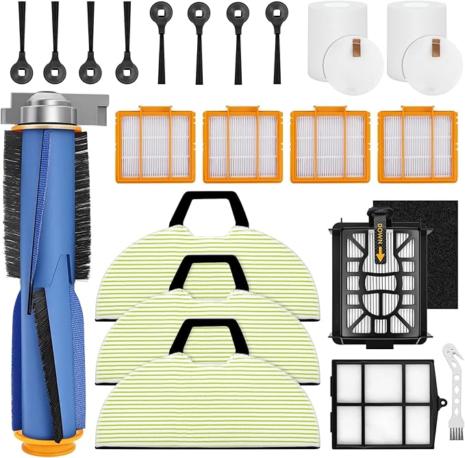 UR2650WS Replacement Parts for Shark AV2613WA Matrix Plus 2-in-1 Robot Vacuum, Accessories with Main Brush, Filters, Pre & Felt-Filter, Pre-Motor Foam Filters, Mop Pad, Side Brushes, 22 Pack