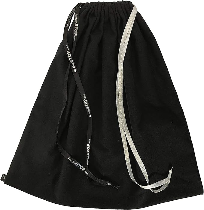 USA Made | T-STOP | Luxury Anti-Tarnish Bag for Silver Storage | Patented Proven Protection | Medium 18"x18" | Tuxedo Black