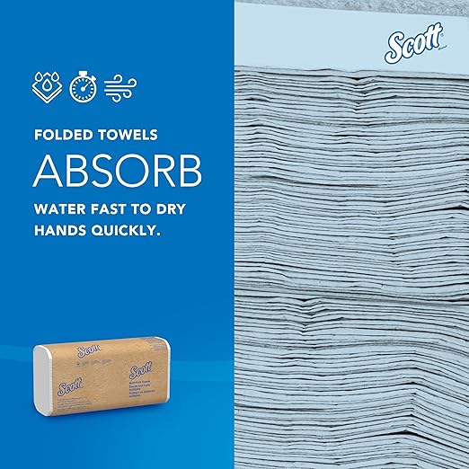 Scott® Professional Universal Multifold Paper Towels, Bulk (03650), Absorbency Pockets, 9.2" x 9.4" sheets, Plus Tier, Compressed, White (250 Sheets/Pack, 12 Packs/Case, 3,000 Sheets/Case)