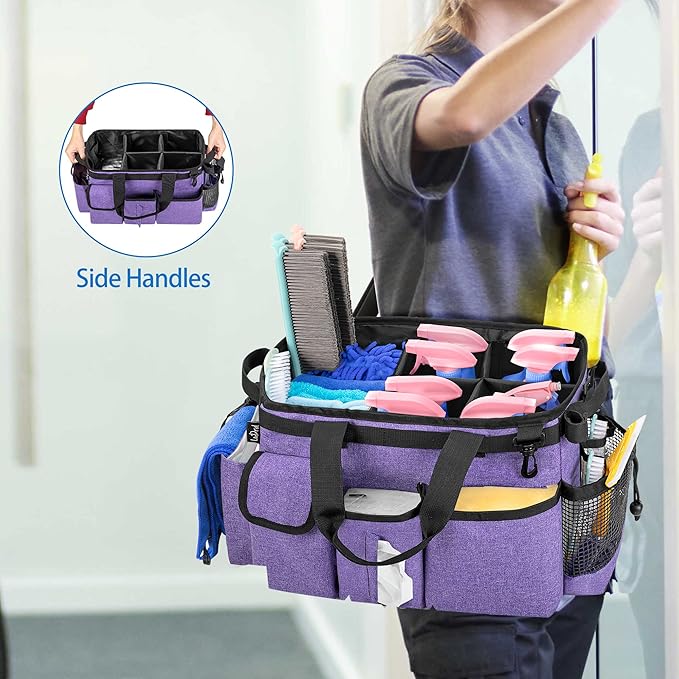LoDrid Cleaning Supply Caddy with Cleaning Apron