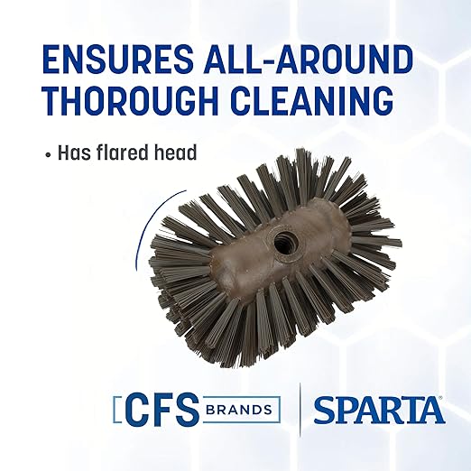 SPARTA Kettle Brush, Essential Scrubber with Flared Head for Cleaning Tanks and Kettles, 5.25" x 7.5", Brown