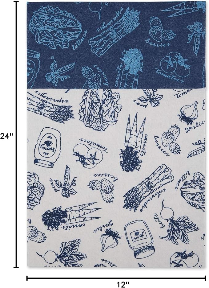 DII Fridge Liner Collection Non-Adhesive, Cut to Fit, Nautical Blue Market, 12x24, 6 Piece