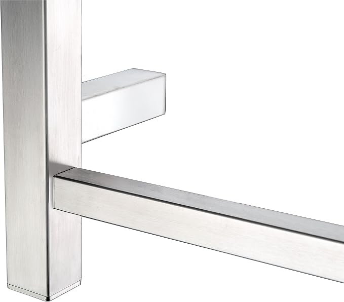ANZZI Charles 6-Bar Wall Mount Brushed Nickel Towel Warmer | Energy Efficient 68W Electric Plug in Heated Towel Rack for Bathroom | Stainless Steel Towel Heater Rail Quick Towel Dryer | TW-AZ014BN