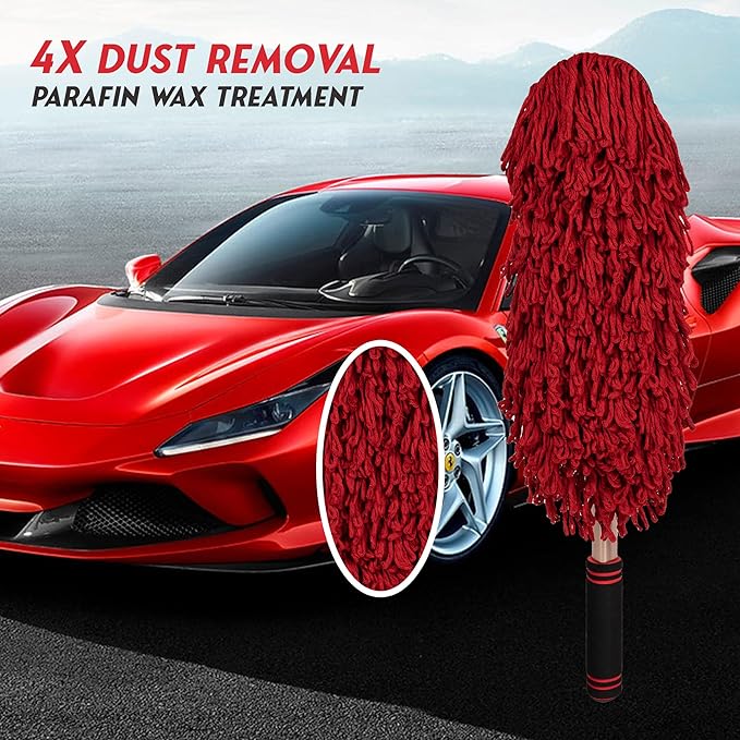 Car Duster with Red Car Detailing Brush