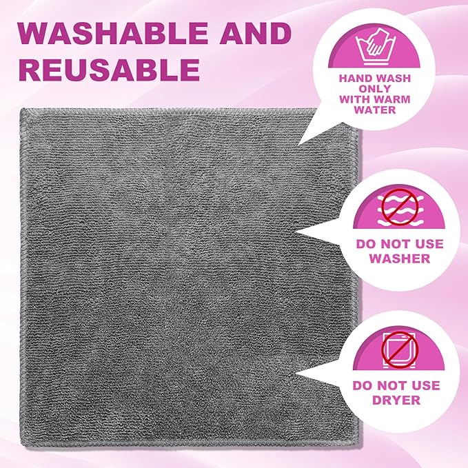 Tudomro 30 Pcs Magnetic Microfiber Cleaning Cloth Dry Erasers Bulk for Most Whiteboards Dry Erase Cloth Cleaner Reusable, Home, Office, 10'' x 10''(Gray)