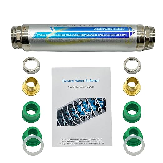 Salt-Free Whole House Water Descaler-1.2" and ¾ NPT Water Descaler System, Prevents Limescale in Pipes, Water Heaters & Boilers, 10-Year Durability, No Salt or Maintenance