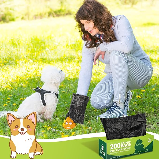 Sherr 25 Boxed Rolls 5000 Counts Dog Poop Bags Bulk Leak Proof Dog Doggy Poop Pet Waste Bags for Puppy Pets Outdoor Walking and Travel