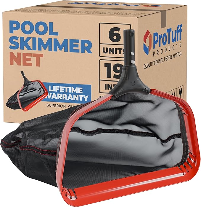 ProTuff 490 Promise 19.5in Pool Leaf Rake Net 6 Pack, Deep Pocket Bag